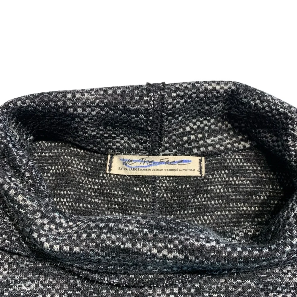 Free People We The Free Sunny Days Turtleneck‎ Sweater XL Black Heathered